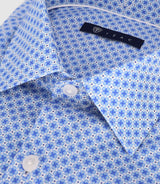 Chemise avec imprimés bleue - IZAC