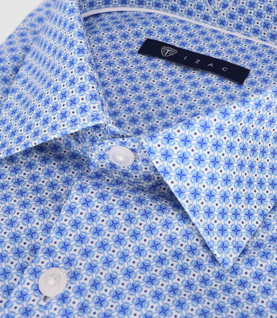 Chemise avec imprimés bleue