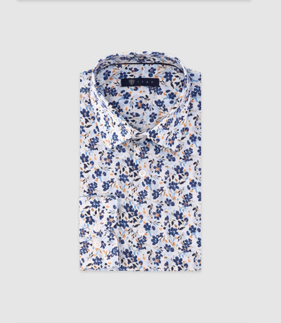 Chemise ajustée imprimée ciel - IZAC