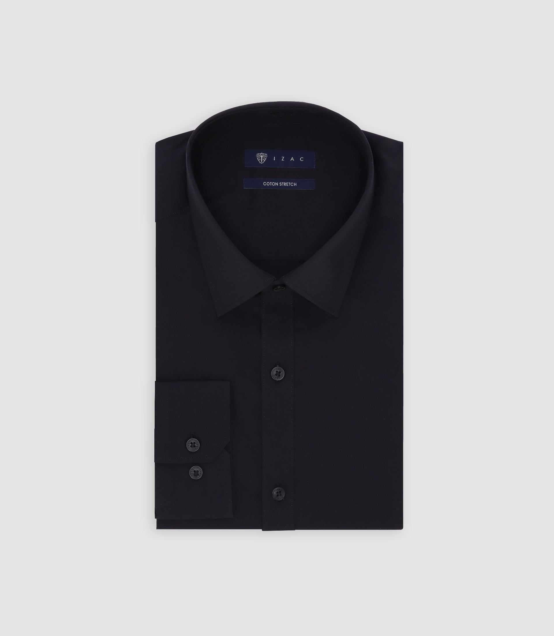 Chemise en coton stretch noire