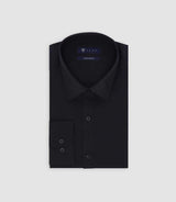 Chemise en coton stretch noire