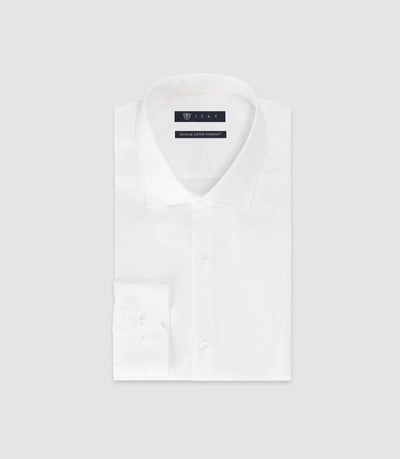 Chemise col italien blanche - IZAC