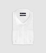 Shirt with white engraved cufflinks