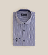 Chemise imprimée 100% coton marine