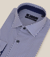 Chemise imprimée 100% coton marine