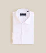 White wrinkle-resistant twill shirt