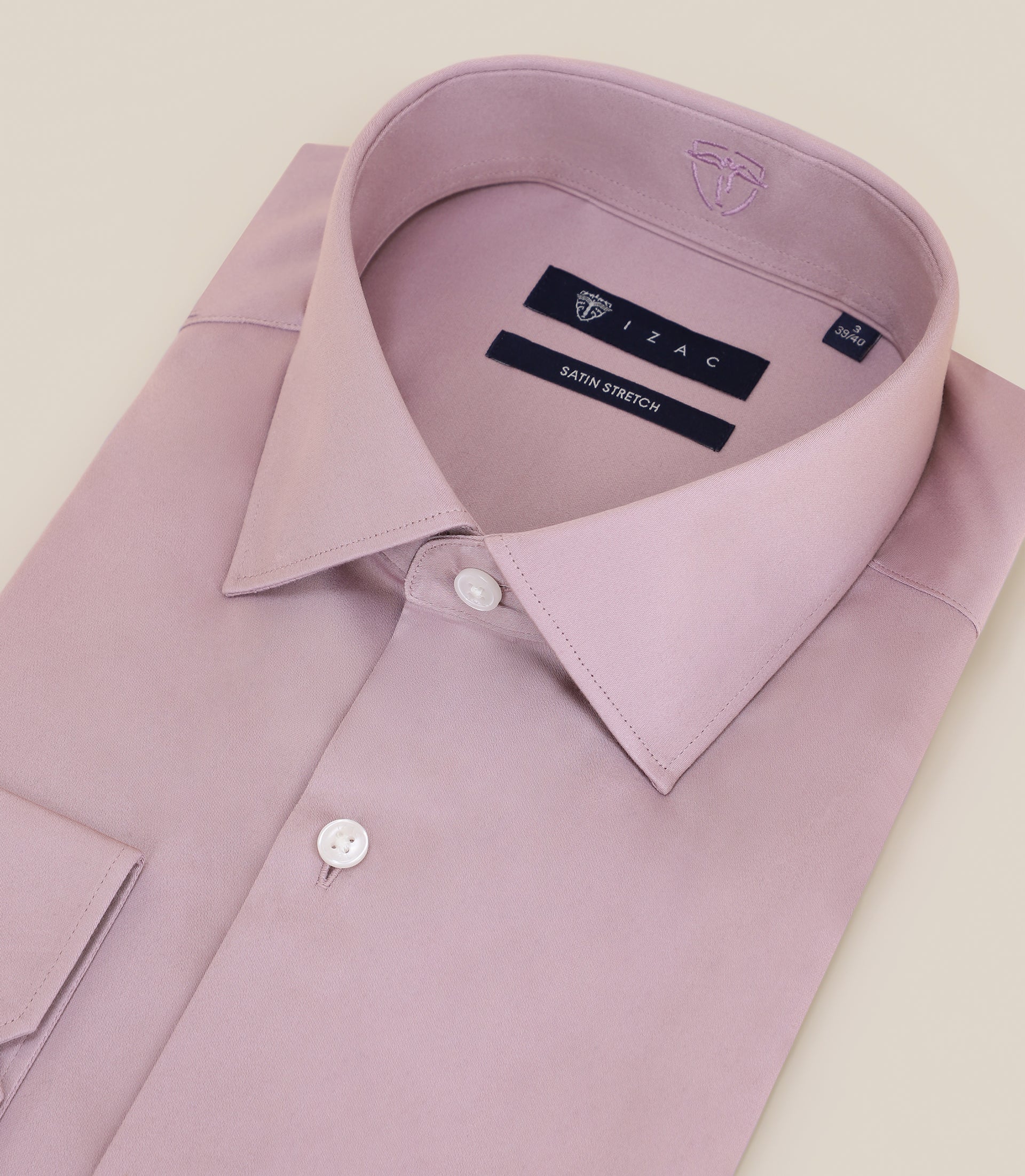 Pink cotton satin city shirt