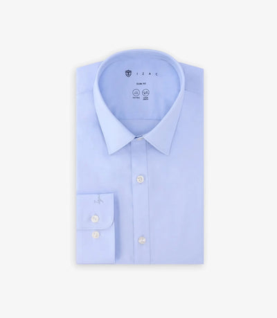 Chemise ville en coton ciel - IZAC