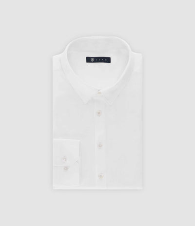 Chemise ville en maille blanche PACOME - IZAC