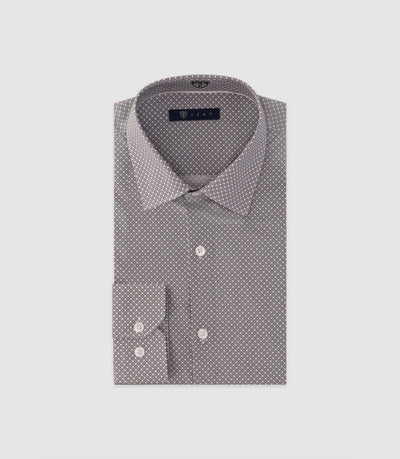 Chemise imprimée manches longues noire - IZAC