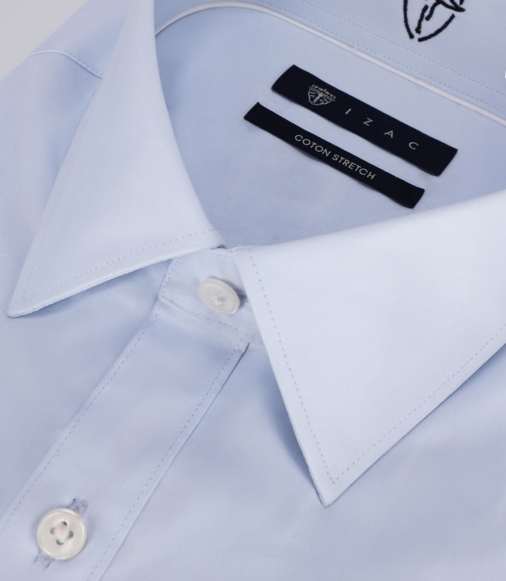 Chemise unie ciel - IZAC