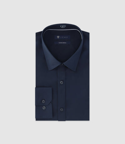 Chemise unie marine - IZAC
