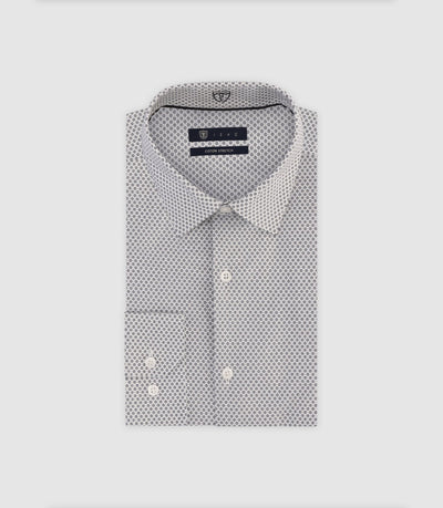 Chemise à micro motifs noire - IZAC