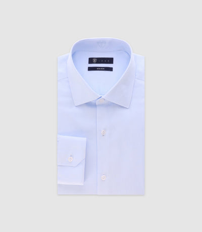 Chemise twill infroissable ciel - IZAC
