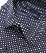 Chemise à pois marine