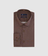 Brown polka dot shirt