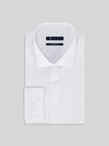 Chemise ville satin de coton blanc - IZAC