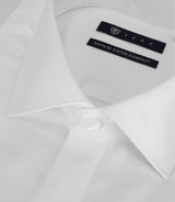 Shirt with white engraved button