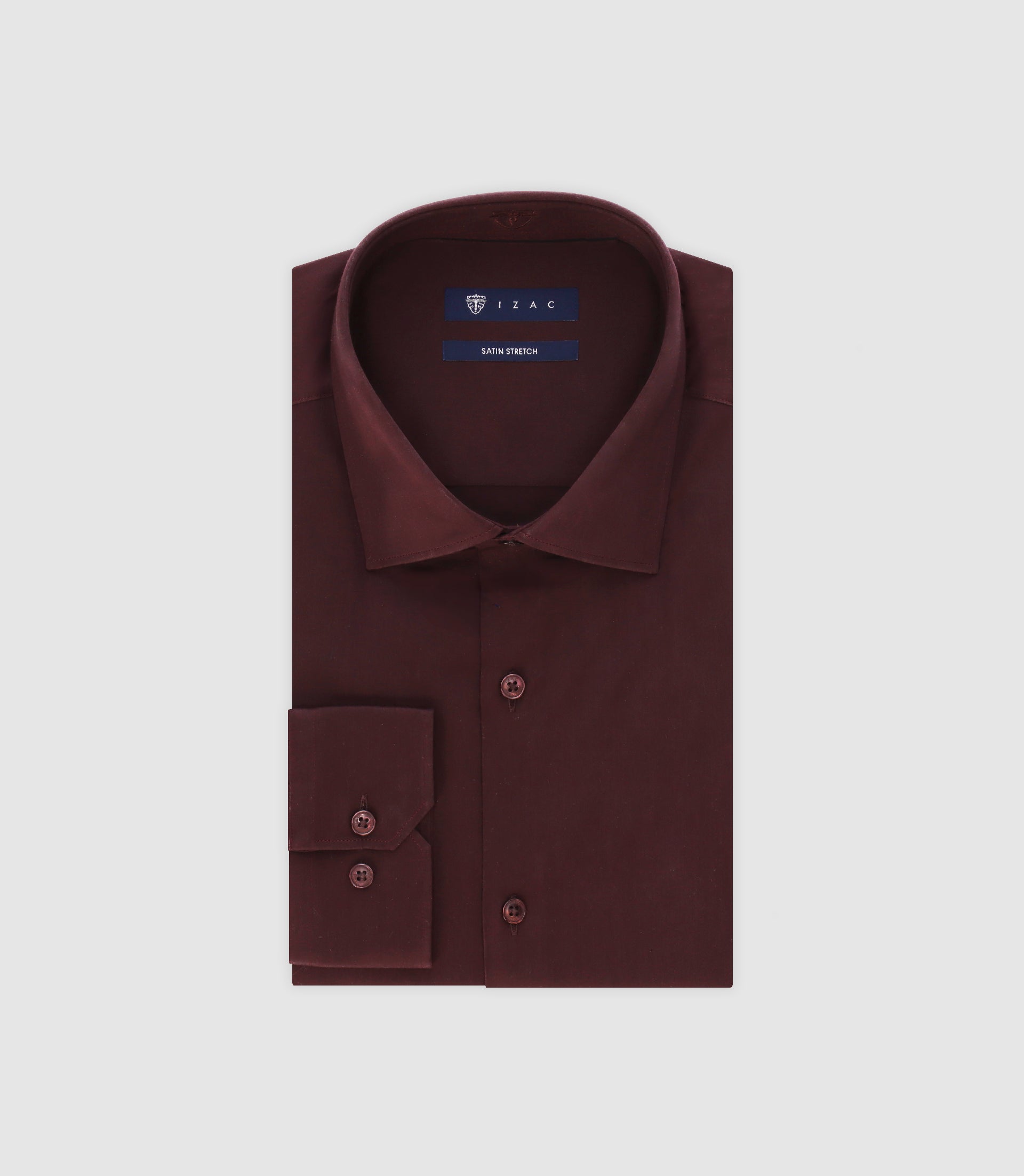 Chemise ville ajustée bordeaux - IZAC