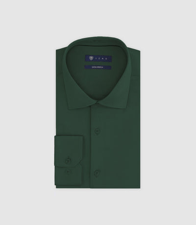 Chemise ville ajustée verte - IZAC