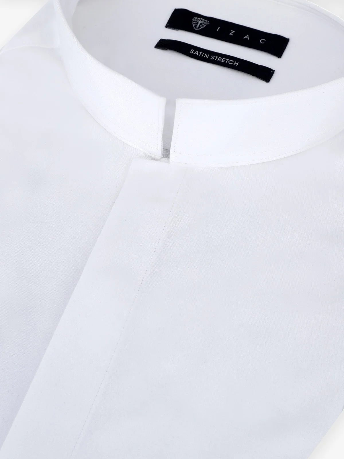 Chemise ville satin de coton blanc - IZAC