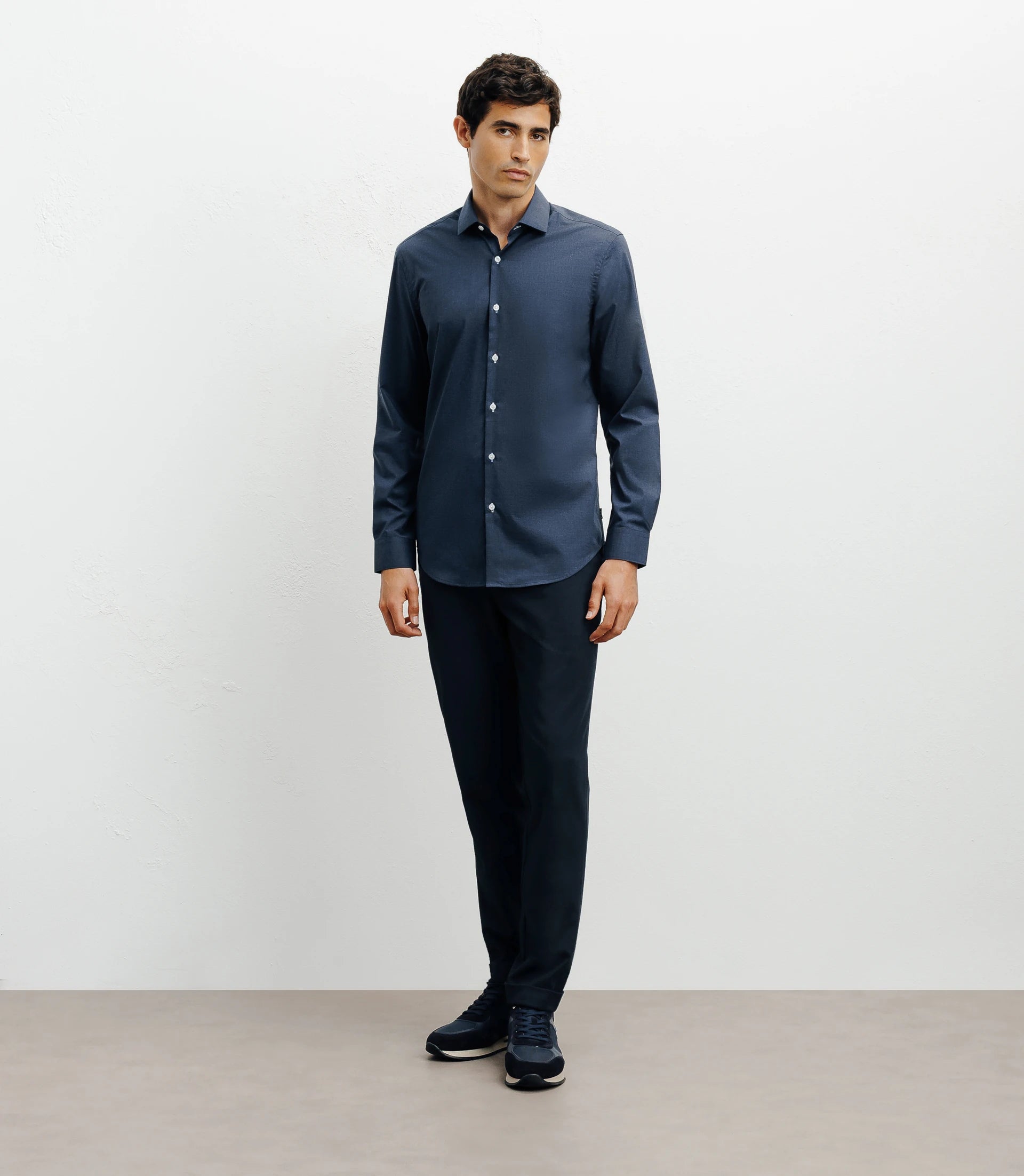 Chemise ville imprimée marine - IZAC