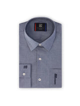 Chemise ville aspect chiné bleu - IZAC