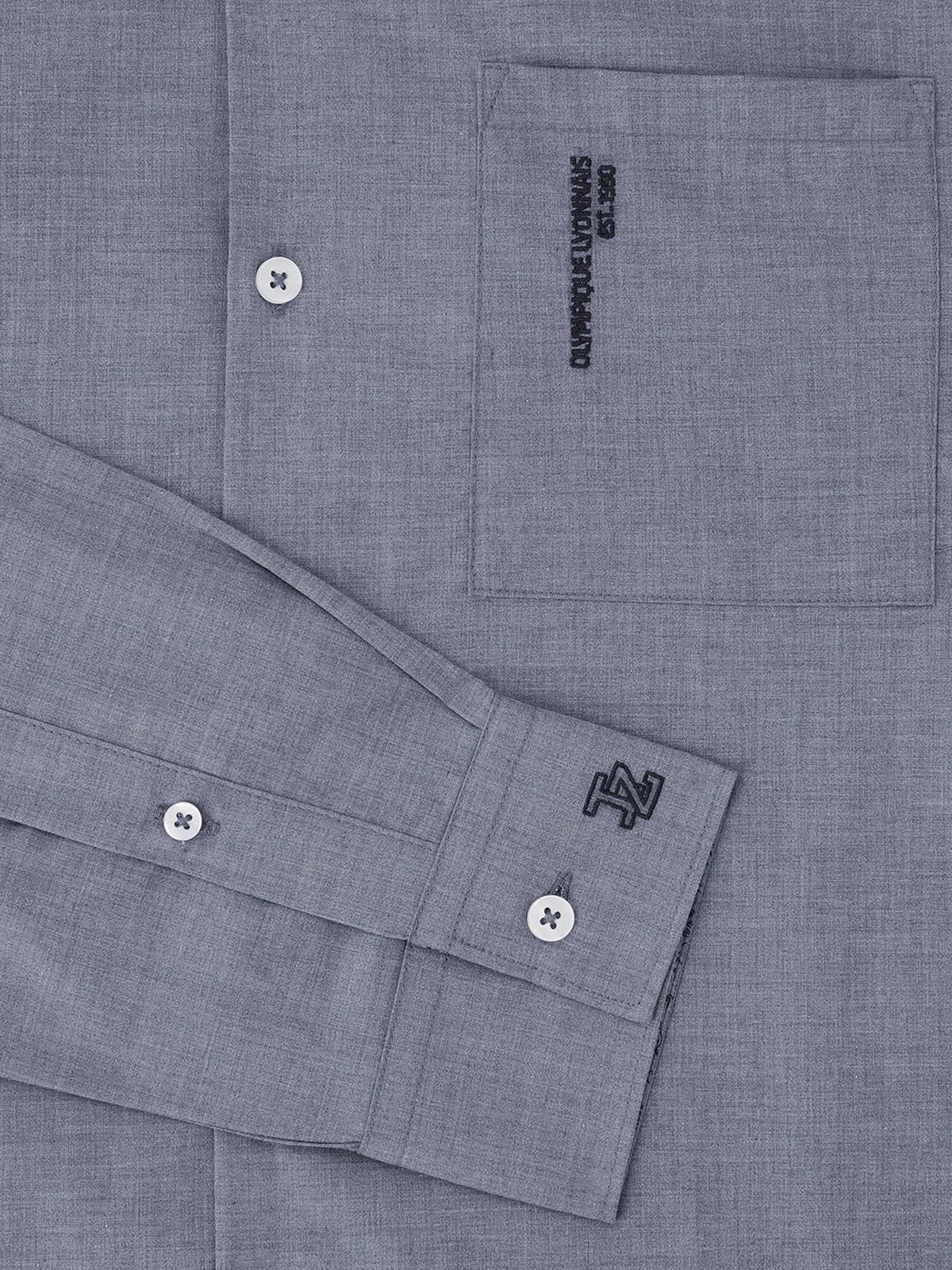 Chemise ville aspect chiné bleu - IZAC