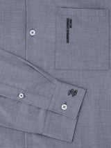 Chemise ville aspect chiné bleu - IZAC