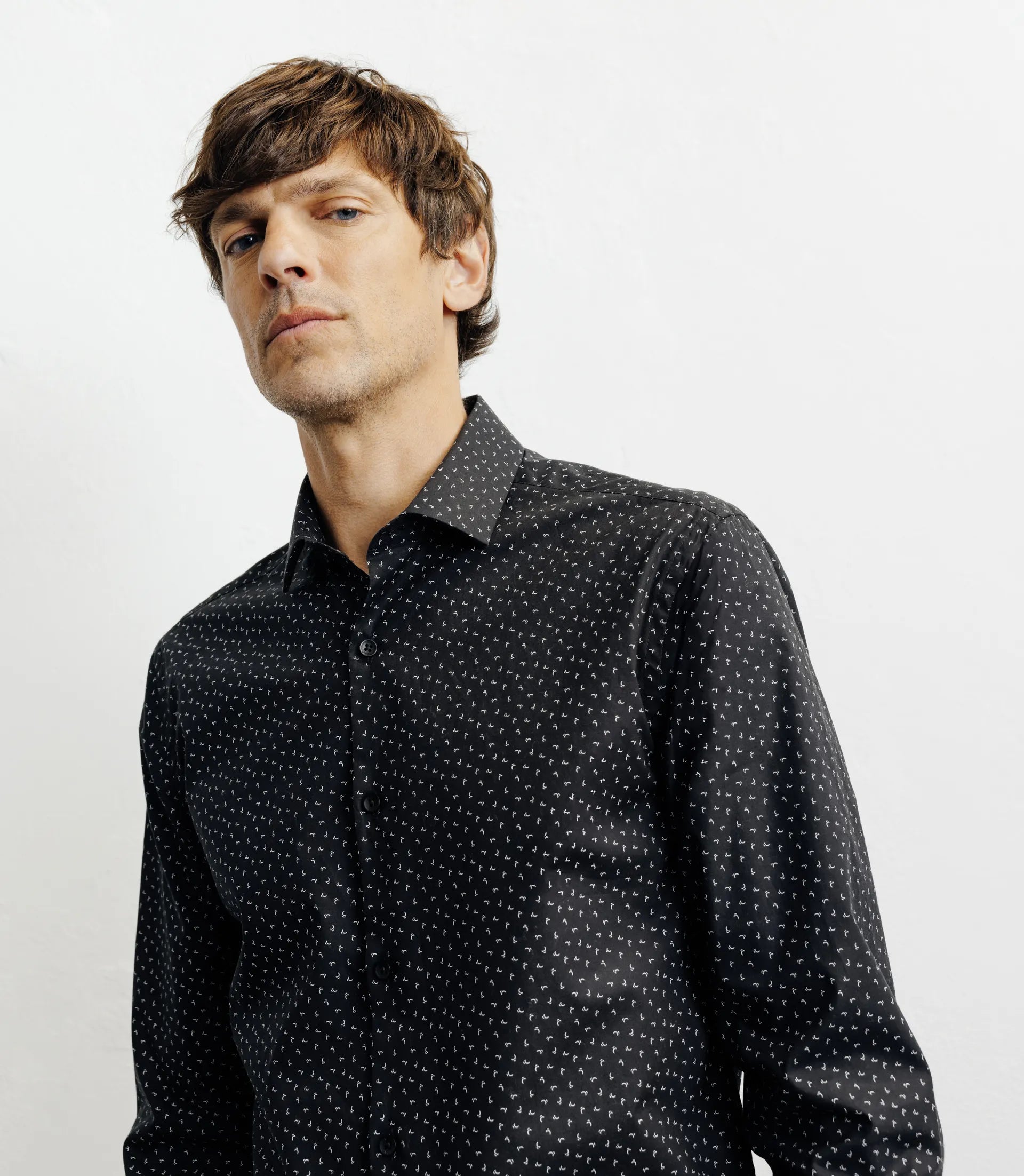 Chemise ville imprimée noire - IZAC