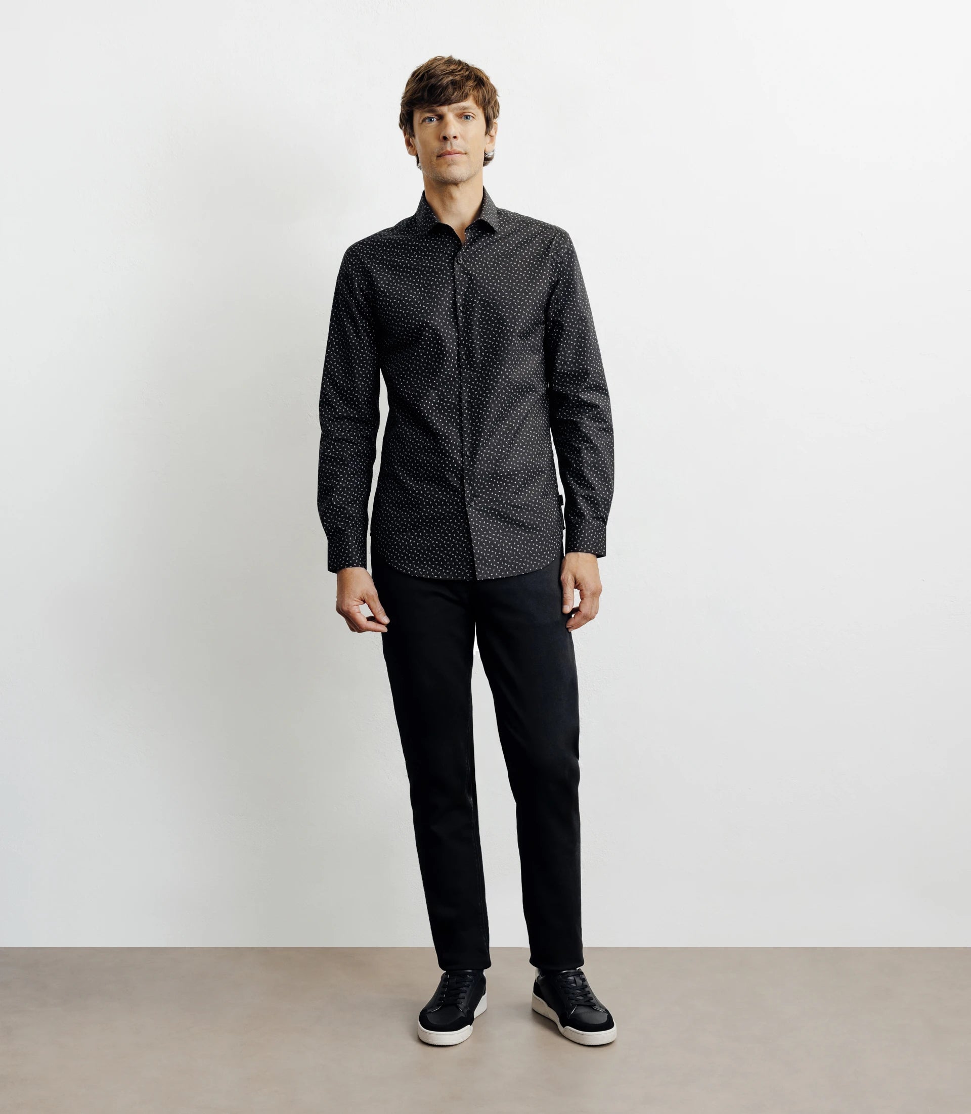 Chemise ville imprimée noire - IZAC