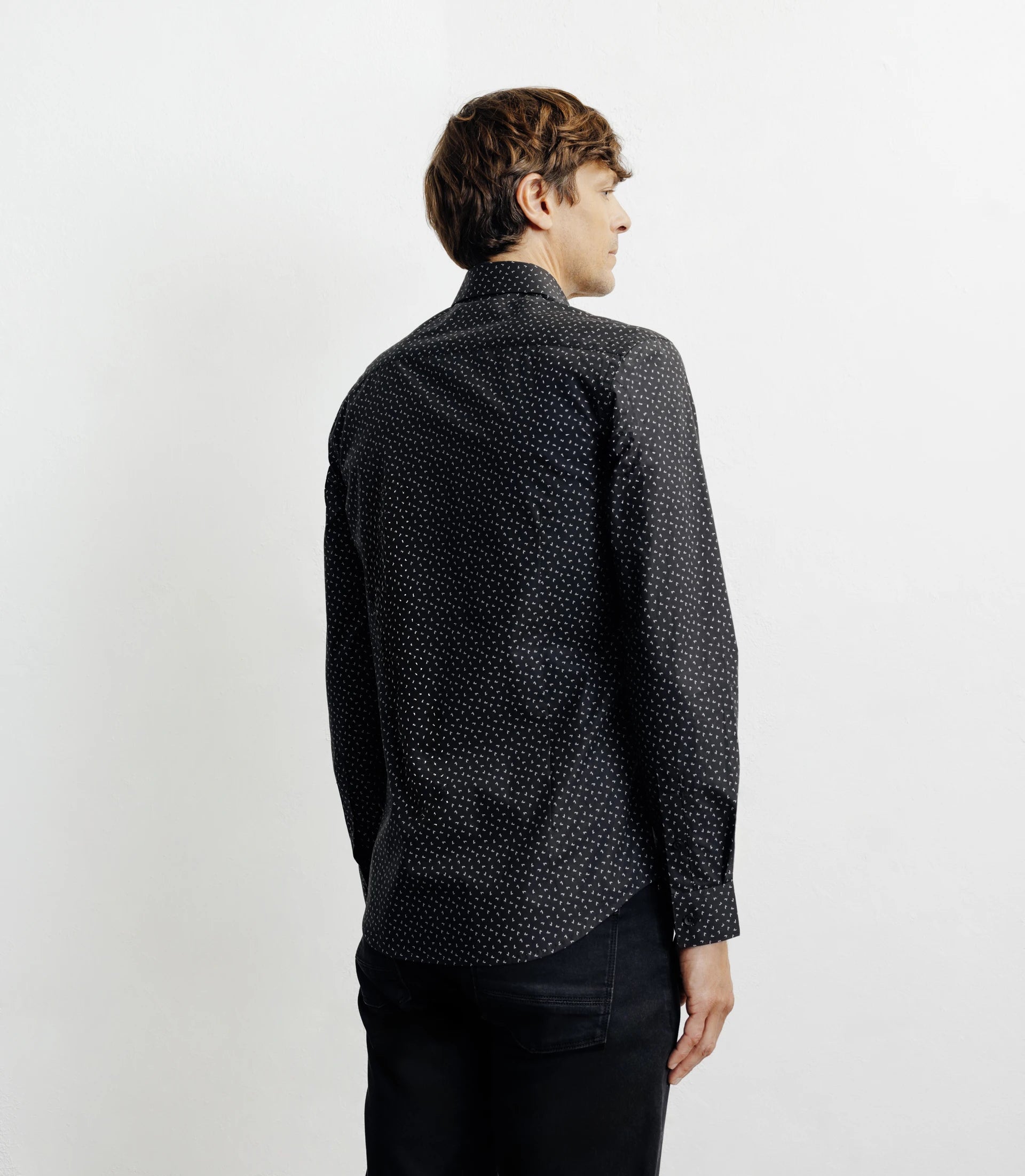 Chemise ville imprimée noire - IZAC
