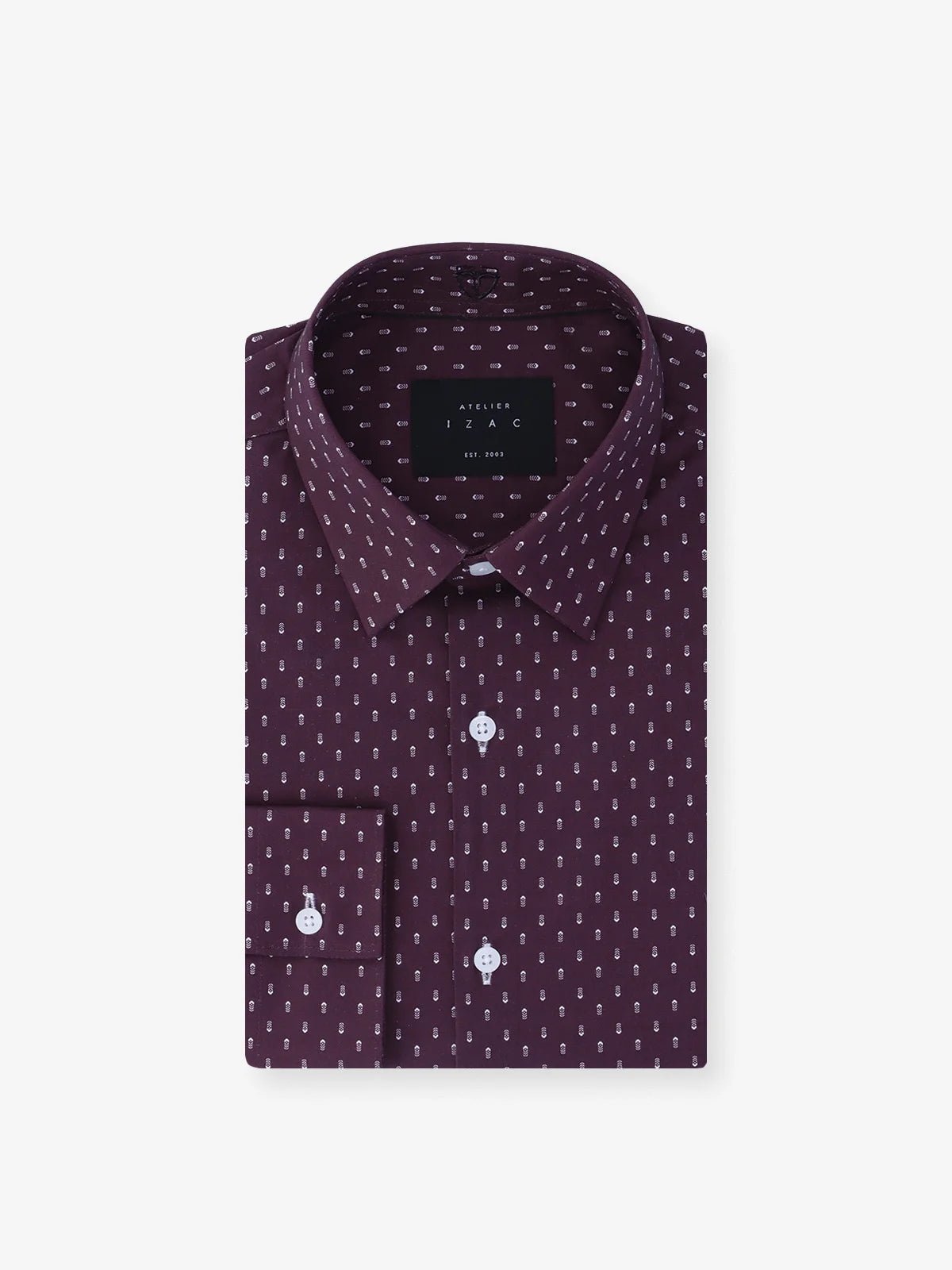 Chemise ville imprimée bordeau - IZAC