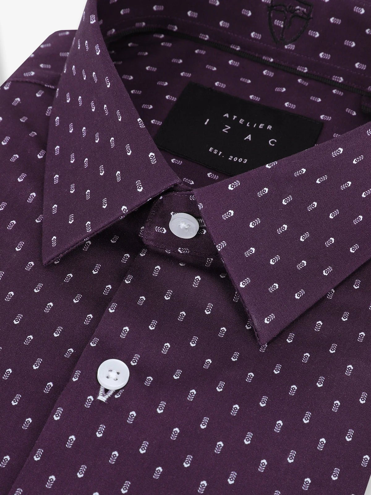 Chemise ville imprimée bordeau - IZAC