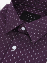 Chemise ville imprimée bordeau - IZAC