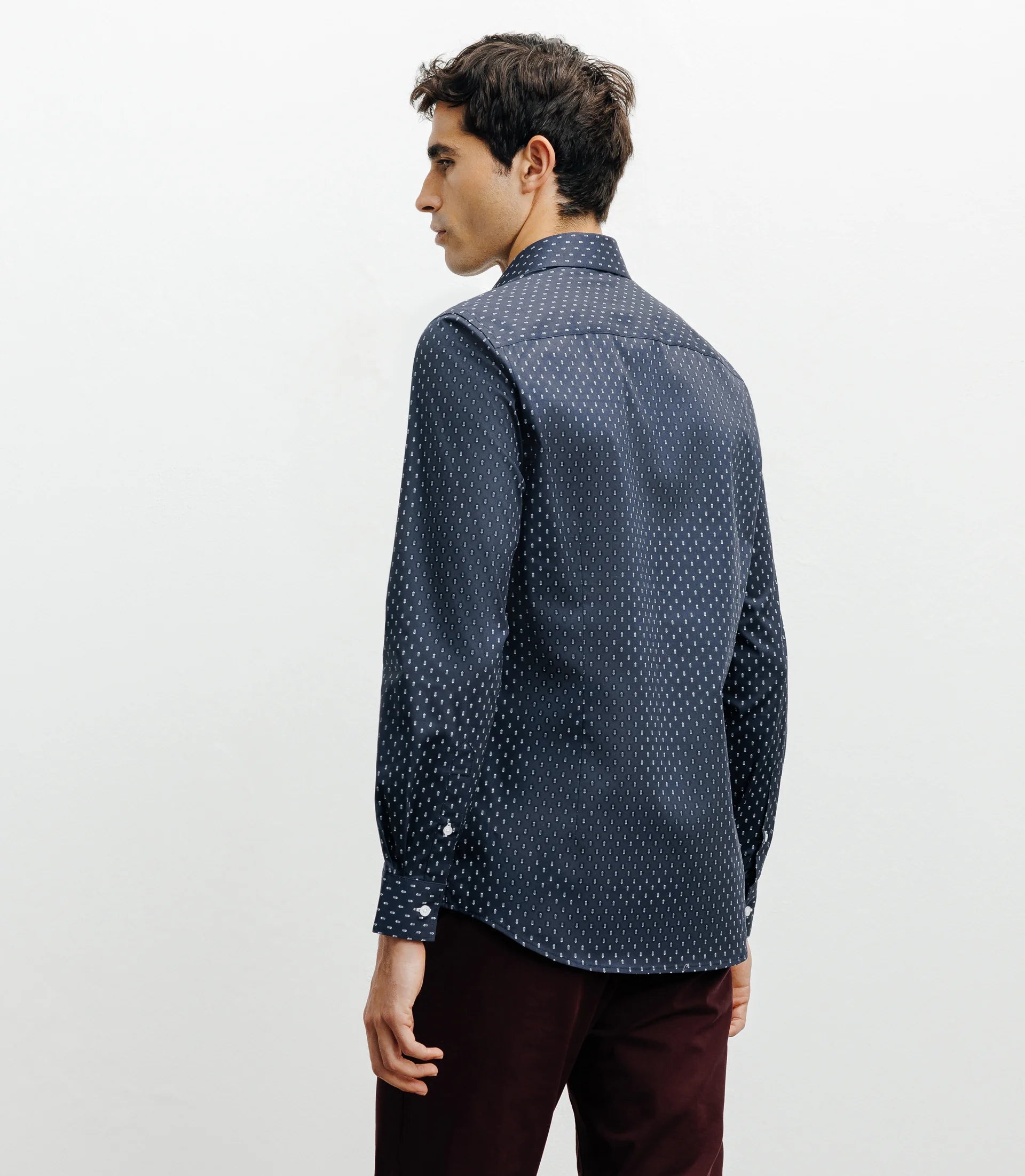 Chemise ville imprimée marine - IZAC