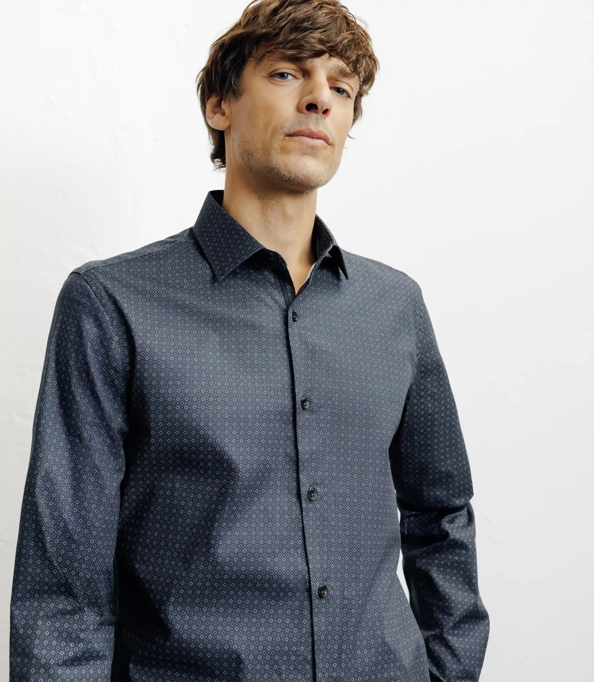 Chemise ville imprimée noire - IZAC