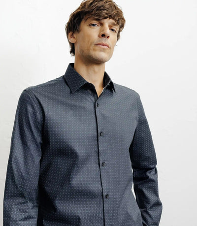 Chemise ville imprimée noire - IZAC