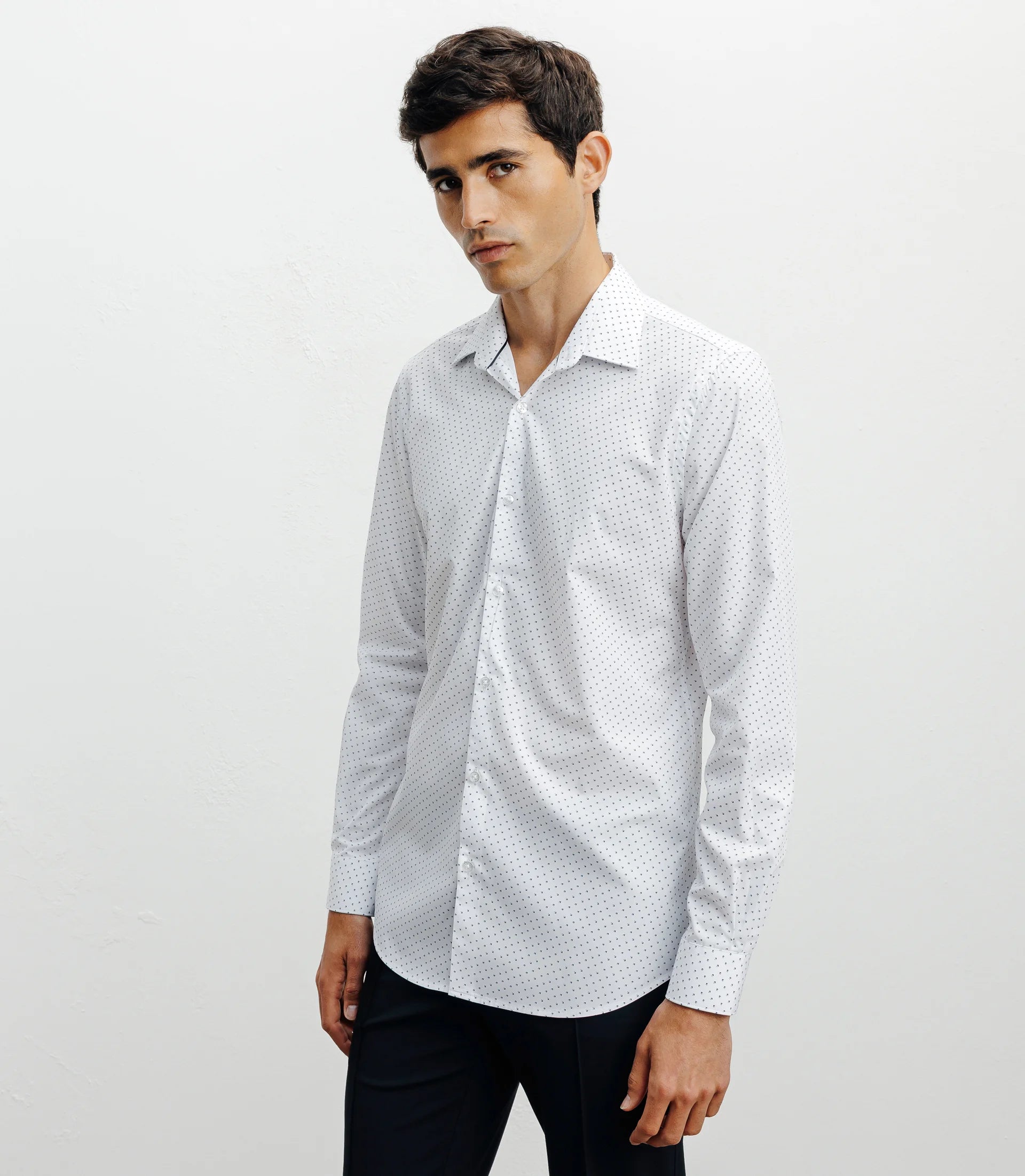 Chemise ville imprimée blanche - IZAC