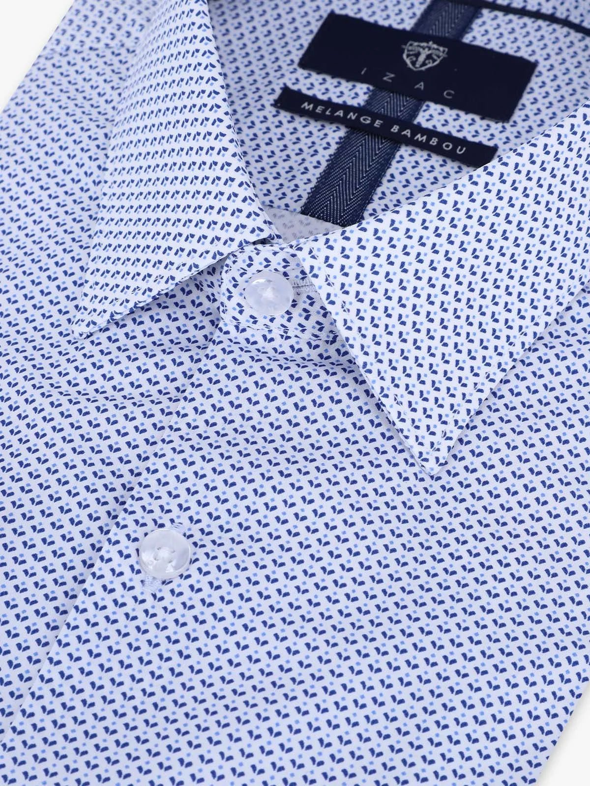 Chemise ville imprimée bleue - IZAC