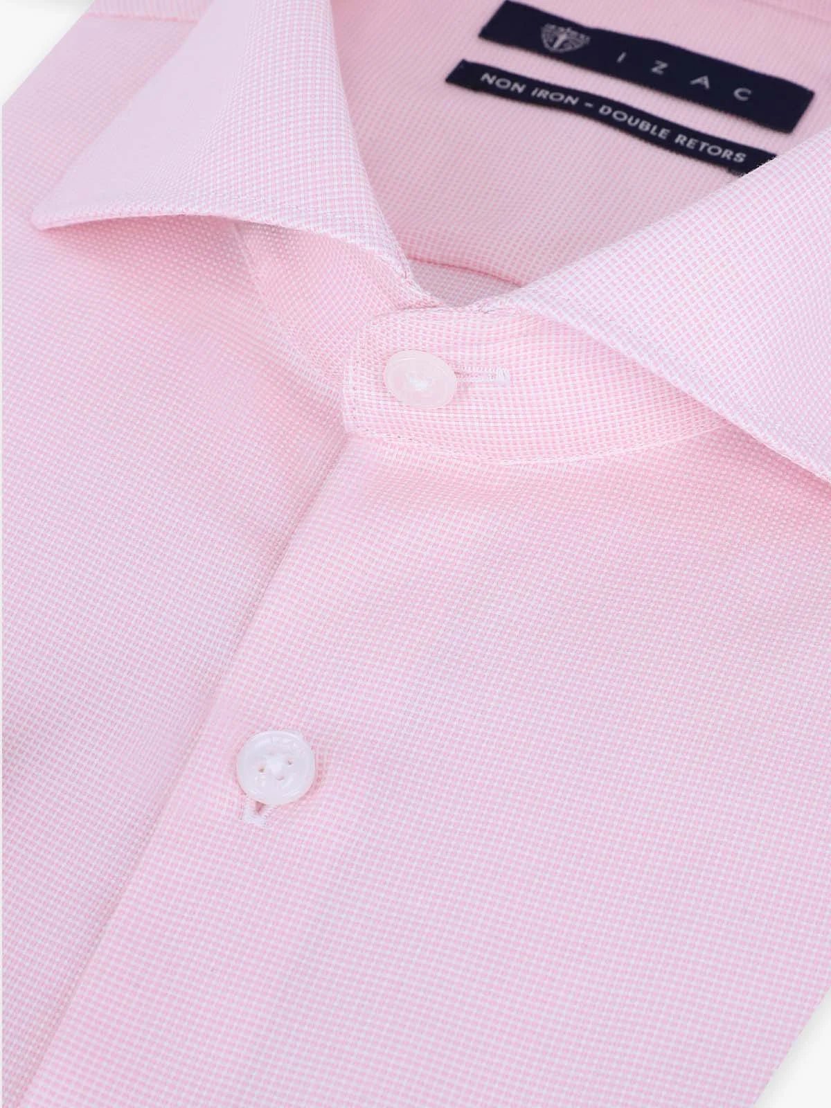 Chemise ville non iron rose - IZAC