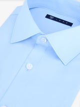 Chemise ville en satin ciel - IZAC