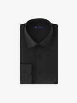 Chemise ville en satin noire