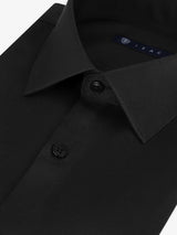 Chemise ville en satin noire