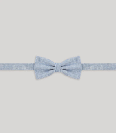 Nœud papillon 100% lin ciel - IZAC