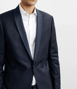 Costume col châle marine