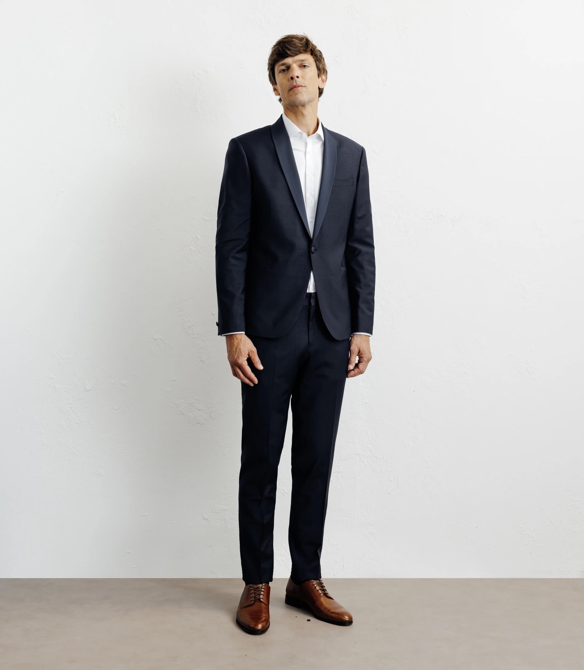 Costume col châle marine - IZAC