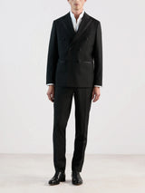 Black double-breasted suit