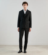 Black double-breasted suit