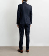 Costume croisé 100% laine bleu marine